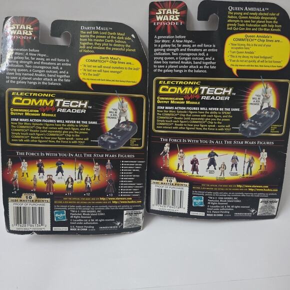 Lot Of 2 Star Wars Episode 1 DARTH MAUL COMMTECH+ Queen Amidala W Blaster New - Picture 4 of 4